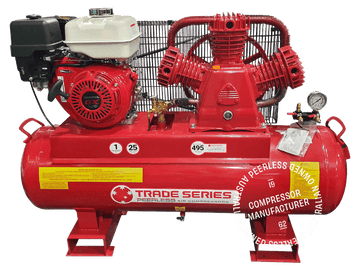 TS25P Petrol Air Compressor: Belt Drive, Honda GX270, 495LPM