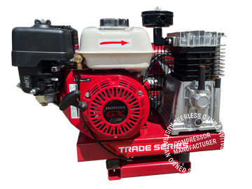 TSA20P-TT Petrol Air Compressor: Belt Drive, Honda GX200, 325LPM