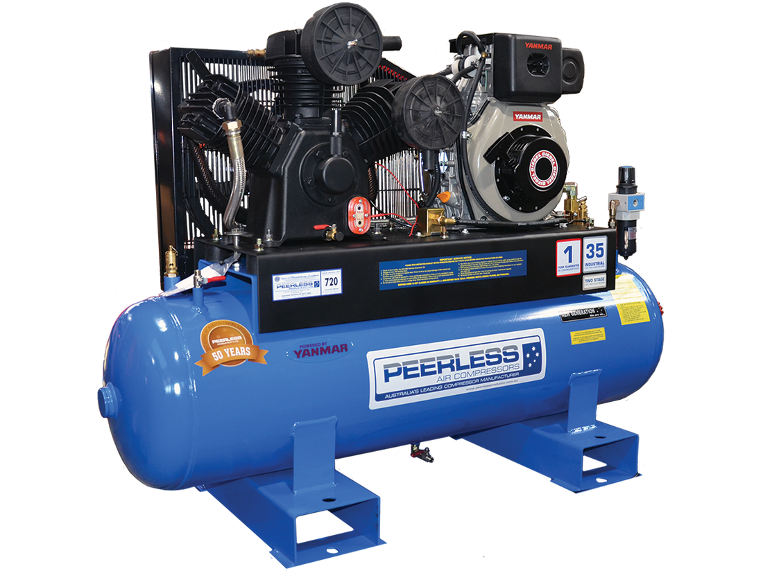 PHP35 Diesel Air Compressor: Belt Drive, Yanmar L70, 720LPM - for High